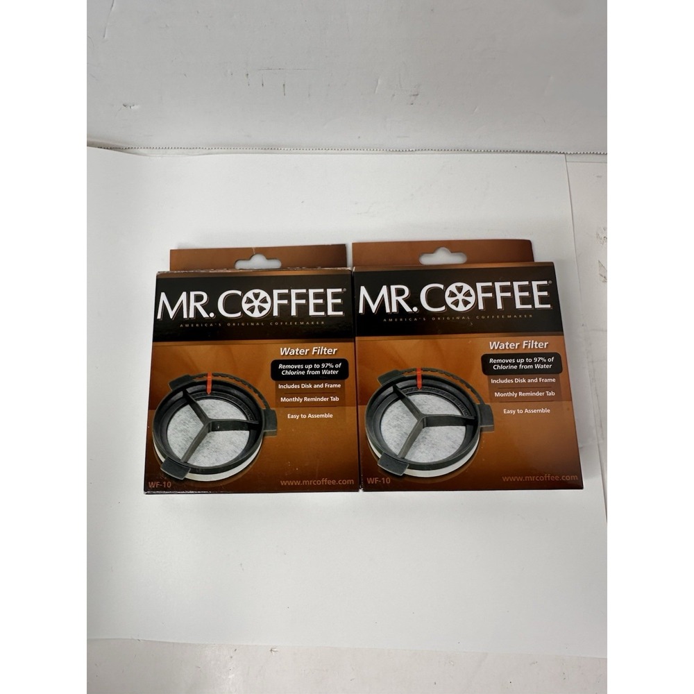 Mr. Coffee Water Filter WF-10 Replacement Lot of 2 for 8 10 12 14 Cup Models